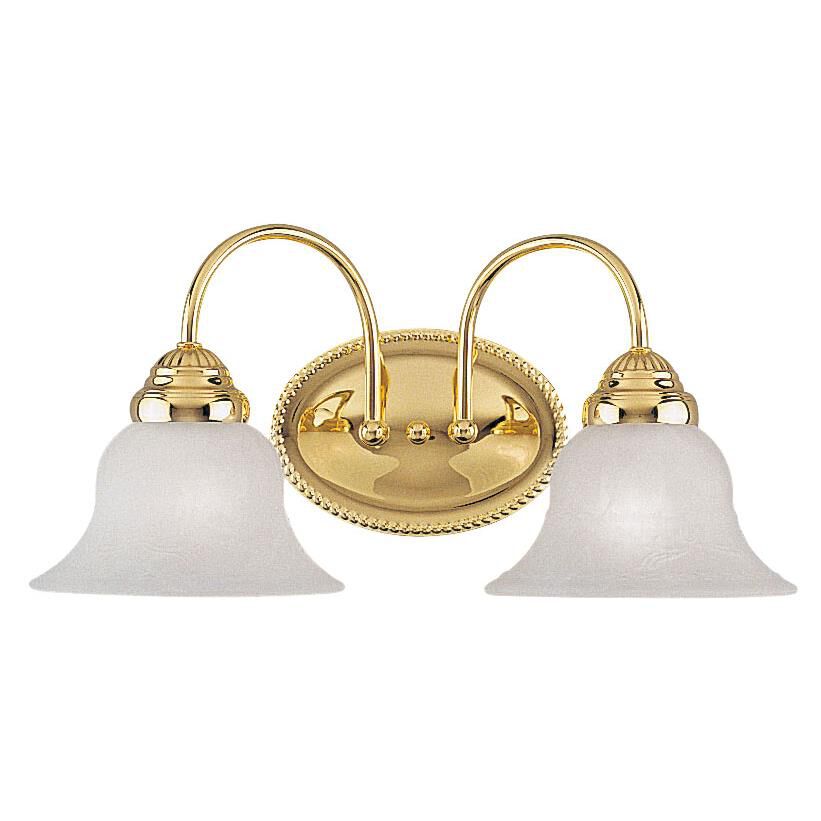 Shown in Polished Brass finish and White Alabaster glass